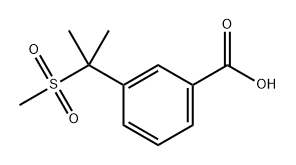 Benzoic acid, 3-[1-methyl-1-(methylsulfonyl)ethyl]- Structure