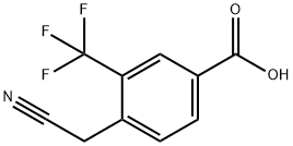 Benzoic acid, 4-(cyanomethyl)-3-(trifluoromethyl)- Structure