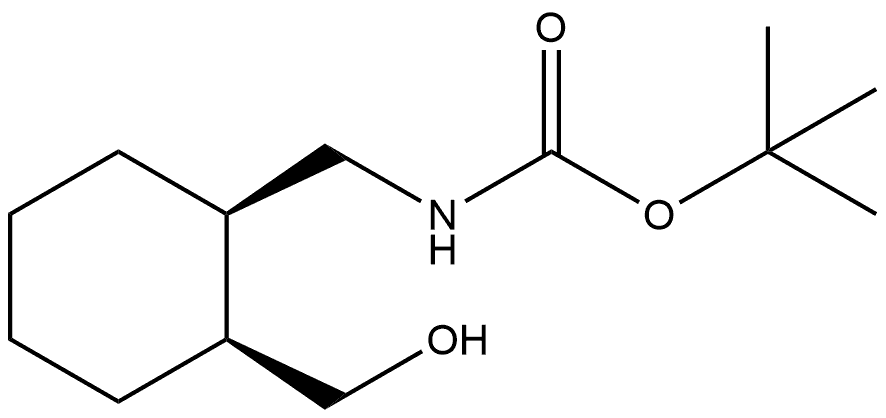 Carbamic acid, [[2-(hydroxymethyl)cyclohexyl]methyl]-, 1,1-dimethylethyl ester, cis- Structure