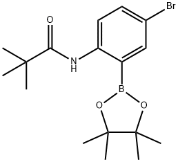 Propanamide, N-[4-bromo-2-(4,4,5,5-tetramethyl-1,3,2-dioxaborolan-2-yl)phenyl]-2,2-dimethyl- Structure