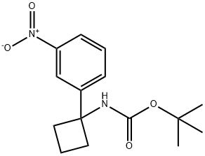 Carbamic acid, [1-(3-nitrophenyl)cyclobutyl]-, 1,1-dimethylethyl ester (9CI) Structure