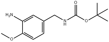 tert‐butyl N‐[(3‐amino‐4‐methoxyphenyl)methyl]carbamate Structure