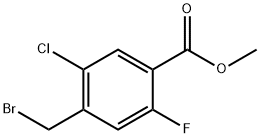 Benzoic acid, 4-(bromomethyl)-5-chloro-2-fluoro-, methyl ester Structure