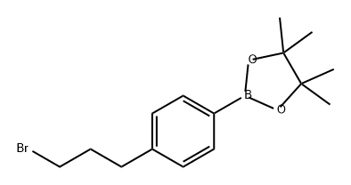 1,3,2-Dioxaborolane, 2-[4-(3-bromopropyl)phenyl]-4,4,5,5-tetramethyl- Structure