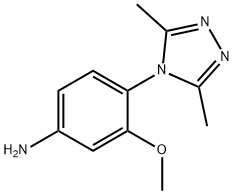 4-(3,5-Dimethyl-[1,2,4]triazol-4-yl)-3-methoxy-phenylamine Structure