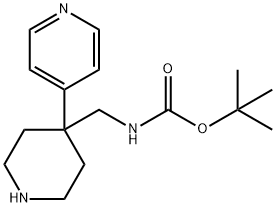 Carbamic acid, N-[[4-(4-pyridinyl)-4-piperidinyl]methyl]-, 1,1-dimethylethyl ester 구조식 이미지