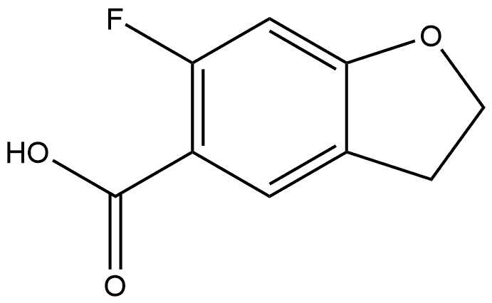 6-Fluoro-2,3-dihydro-5-benzofurancarboxylic acid Structure