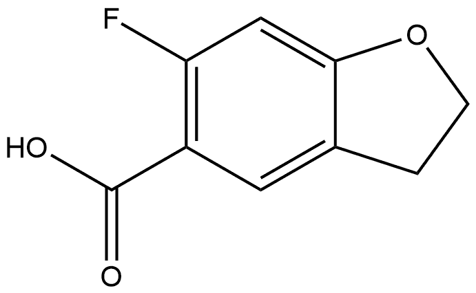 6-Fluoro-2,3-dihydro-5-benzofurancarboxylic acid 구조식 이미지