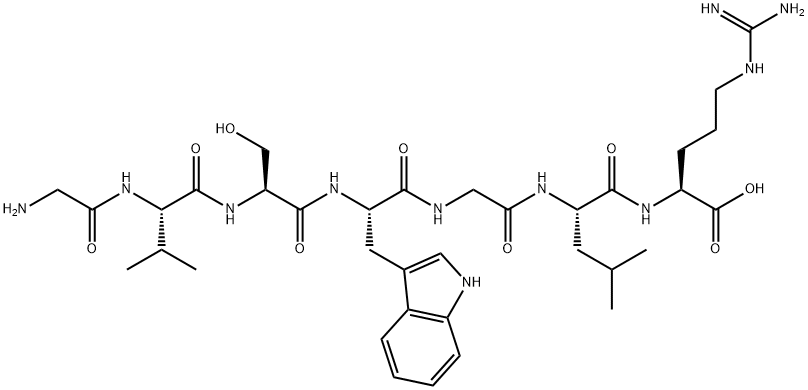 L-Arginine, glycyl-L-valyl-L-seryl-L-tryptophylglycyl-L-leucyl- Structure