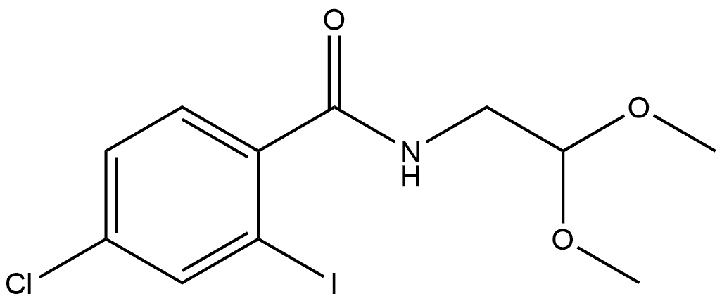 4-Chloro-N-(2,2-dimethoxyethyl)-2-iodobenzamide Structure