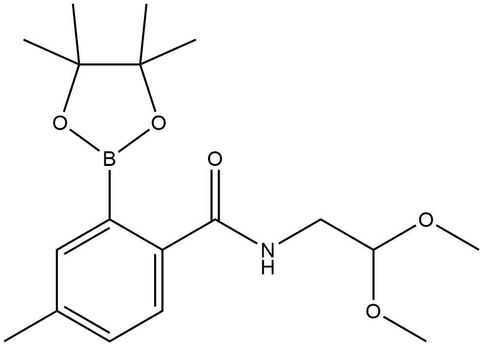 N-(2,2-Dimethoxyethyl)-4-methyl-2-(4,4,5,5-tetramethyl-1,3,2-dioxaborolan-2-y... Structure