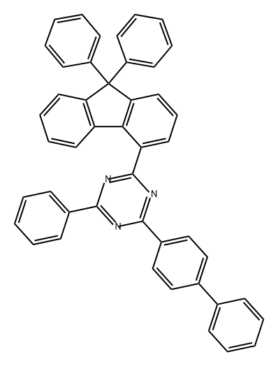 1,3,5-Triazine, 2-[1,1'-biphenyl]-4-yl-4-(9,9-diphenyl-9H-fluoren-4-yl)-6-phenyl- Structure