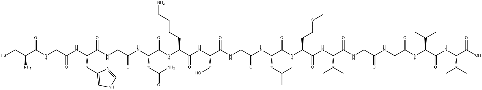 Cys-Gly-His-Gly-Asn-Lys-Ser-Amyloid  -Protein (33-40) 구조식 이미지