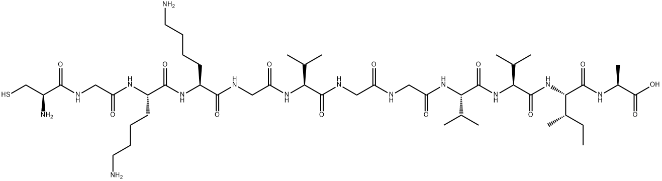 L-Alanine, L-cysteinylglycyl-L-lysyl-L-lysylglycyl-L-valylglycylglycyl-L-valyl-L-valyl-L-isoleucyl- Structure