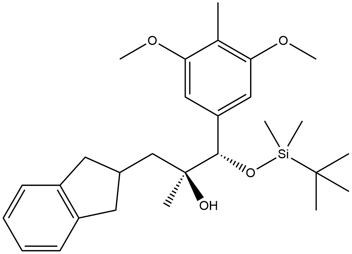 (βS)-β-[(S)-(3,5-Dimethoxy-4-methylphenyl)[[(1,1-dimethylethyl)dimethylsilyl]oxy]methyl]-2,3-dihydro-1H-indene-2-propanol Structure