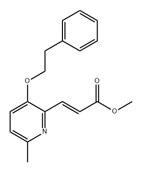 2-Propenoic acid, 3-[6-methyl-3-(2-phenylethoxy)-2-pyridinyl]-, methyl ester, (E)- (9CI) Structure