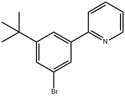 Pyridine, 2-[3-bromo-5-(1,1-dimethylethyl)phenyl]- Structure