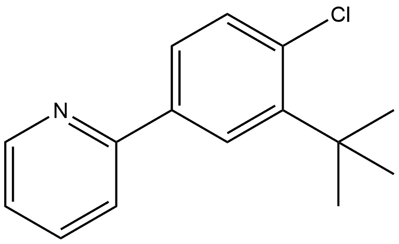 2-[4-Chloro-3-(1,1-dimethylethyl)phenyl]pyridine Structure