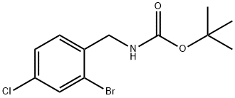 Carbamic acid, N-[(2-bromo-4-chlorophenyl)methyl]-, 1,1-dimethylethyl ester Structure