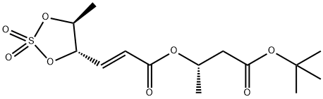 Butanoic acid, 3-[[(2E)-3-[(4S,5S)-5-methyl-2,2-dioxido-1,3,2-dioxathiolan-4-yl]-1-oxo-2-propen-1-yl]oxy]-, 1,1-dimethylethyl ester, (3S)- Structure