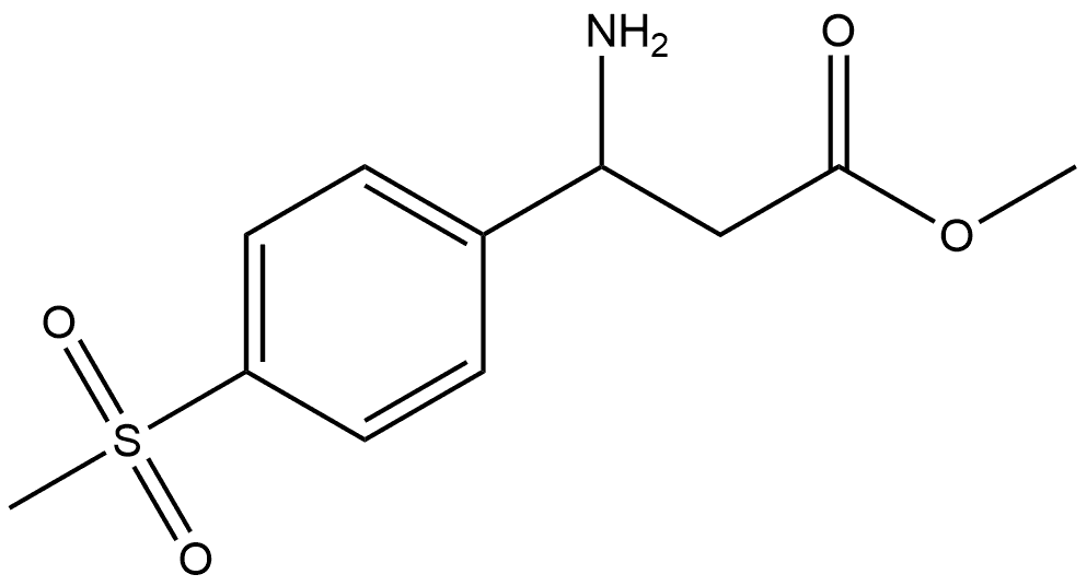 methyl 3-amino-3-(4-methylsulfonylphenyl)propanoate Structure