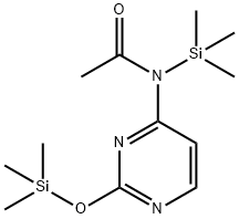 Acetamide, N-(trimethylsilyl)-N-[2-[(trimethylsilyl)oxy]-4-pyrimidinyl]- Structure