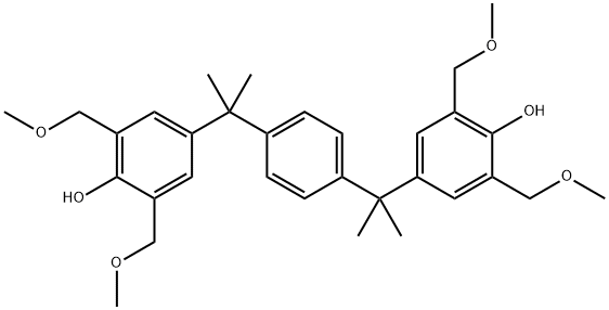 Phenol, 4,4'-[1,4-phenylenebis(1-methylethylidene)]bis[2,6-bis(methoxymethyl)- Structure
