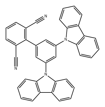 [1,1'-Biphenyl]-2,6-dicarbonitrile, 3',5'-di-9H-carbazol-9-yl- Structure