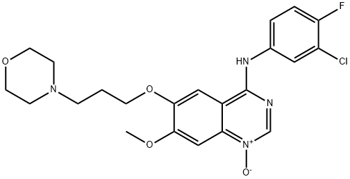 4-Quinazolinamine, N-(3-chloro-4-fluorophenyl)-7-methoxy-6-[3-(4-morpholinyl)propoxy]-, 1-oxide Structure