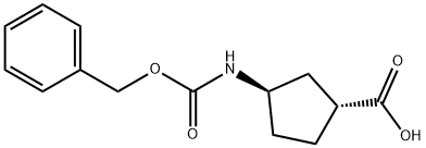 Cyclopentanecarboxylic acid, 3-[[(phenylmethoxy)carbonyl]amino]-, (1R-trans)- (9CI) 구조식 이미지