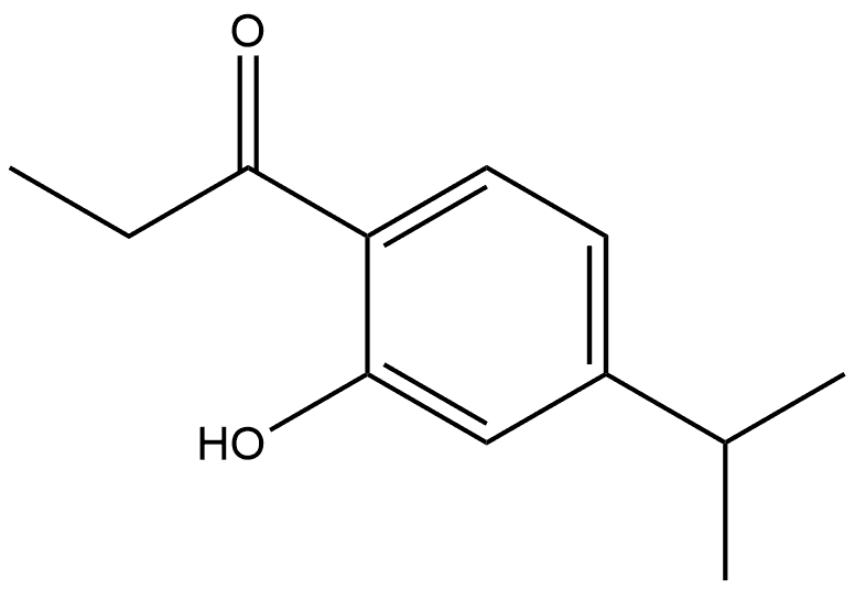 1-[2-Hydroxy-4-(1-methylethyl)phenyl]-1-propanone Structure