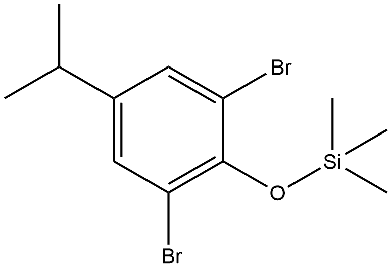 1,3-Dibromo-5-(1-methylethyl)-2-[(trimethylsilyl)oxy]benzene 구조식 이미지