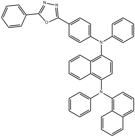 1,4-Naphthalenediamine, N1-1-naphthalenyl-N1,N4-diphenyl-N4-[4-(5-phenyl-1,3,4-oxadiazol-2-yl)phenyl]- Structure