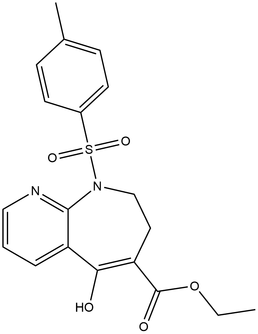 ethyl 5-hydroxy-9-tosyl-8,9-dihydro-7H-pyrido[2,3-b]azepine-6-carboxylate 구조식 이미지