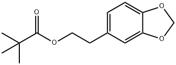 Propanoic acid, 2,2-dimethyl-, 2-(1,3-benzodioxol-5-yl)ethyl ester Structure