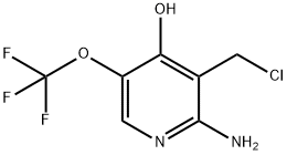 2-Amino-3-(chloromethyl)-4-hydroxy-5-(trifluoromethoxy)pyridine Structure