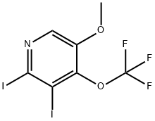 2,3-Diiodo-5-methoxy-4-(trifluoromethoxy)pyridine Structure