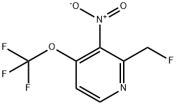 2-(Fluoromethyl)-3-nitro-4-(trifluoromethoxy)pyridine Structure