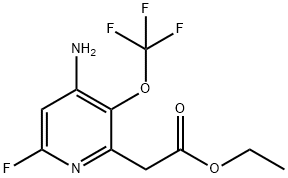 Ethyl 4-amino-6-fluoro-3-(trifluoromethoxy)pyridine-2-acetate Structure