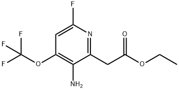 Ethyl 3-amino-6-fluoro-4-(trifluoromethoxy)pyridine-2-acetate Structure