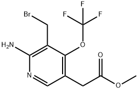 Methyl 2-amino-3-(bromomethyl)-4-(trifluoromethoxy)pyridine-5-acetate Structure