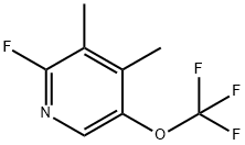 3,4-Dimethyl-2-fluoro-5-(trifluoromethoxy)pyridine Structure