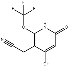 4,6-Dihydroxy-2-(trifluoromethoxy)pyridine-3-acetonitrile Structure