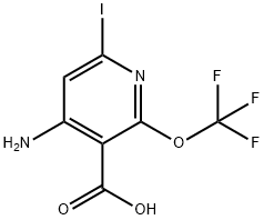 4-Amino-6-iodo-2-(trifluoromethoxy)pyridine-3-carboxylic acid Structure