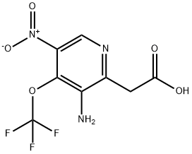 3-Amino-5-nitro-4-(trifluoromethoxy)pyridine-2-acetic acid Structure