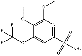 2,3-Dimethoxy-4-(trifluoromethoxy)pyridine-6-sulfonamide Structure