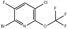 2-Bromo-5-chloro-3-fluoro-6-(trifluoromethoxy)pyridine Structure