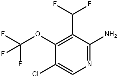 2-Amino-5-chloro-3-(difluoromethyl)-4-(trifluoromethoxy)pyridine Structure