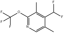 3,5-Dimethyl-4-(difluoromethyl)-2-(trifluoromethoxy)pyridine Structure