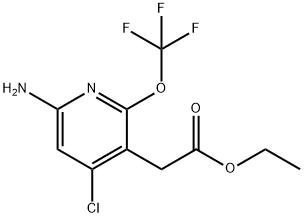 Ethyl 6-amino-4-chloro-2-(trifluoromethoxy)pyridine-3-acetate Structure